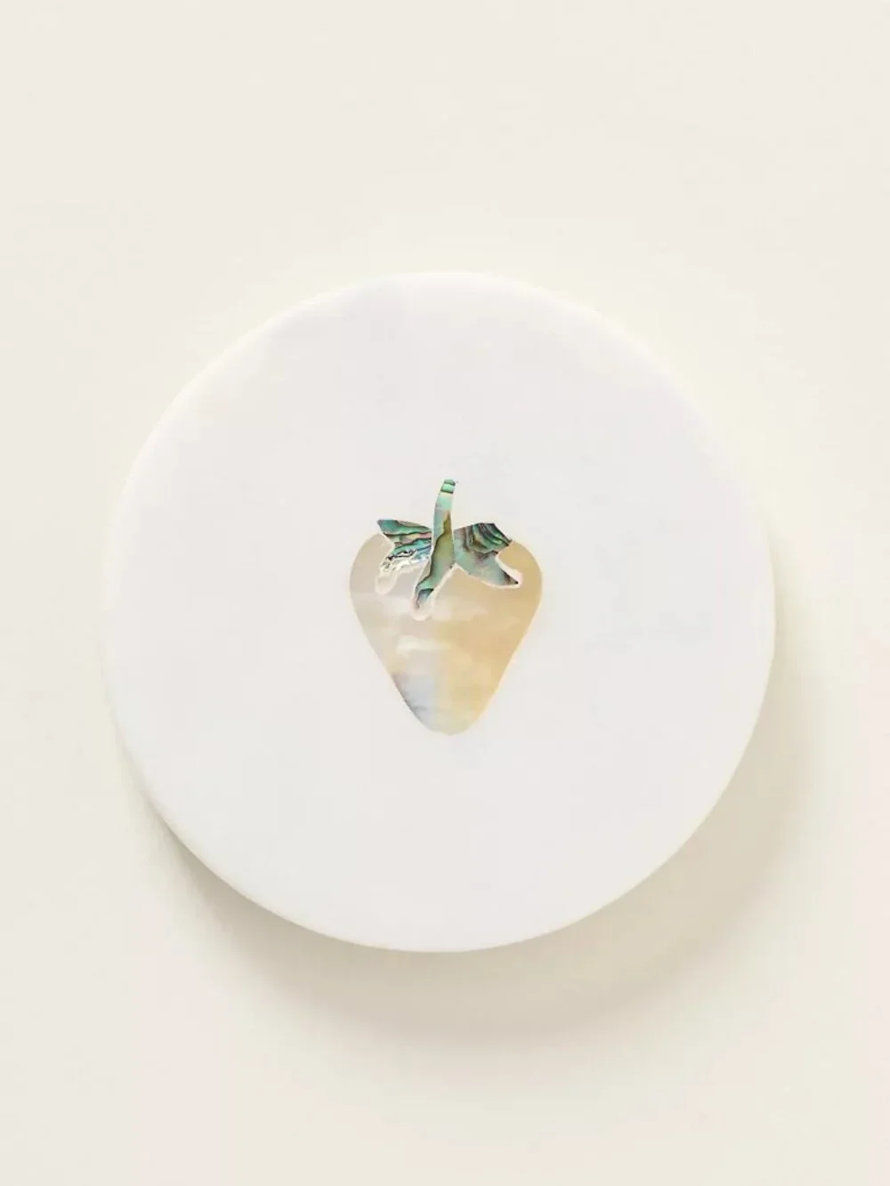 By Anthropologie Briar Marble Coasters- Strawberry-Set of 2